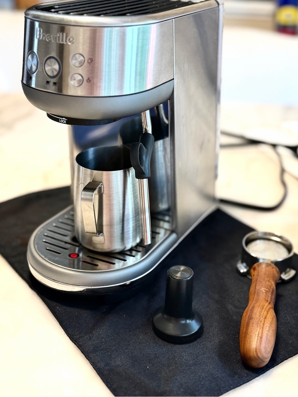Breville Stainless Steel Espresso Maker with Milk Frother - Silver